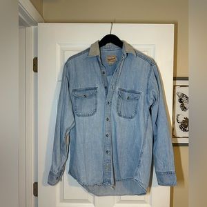 Jean button down oversized